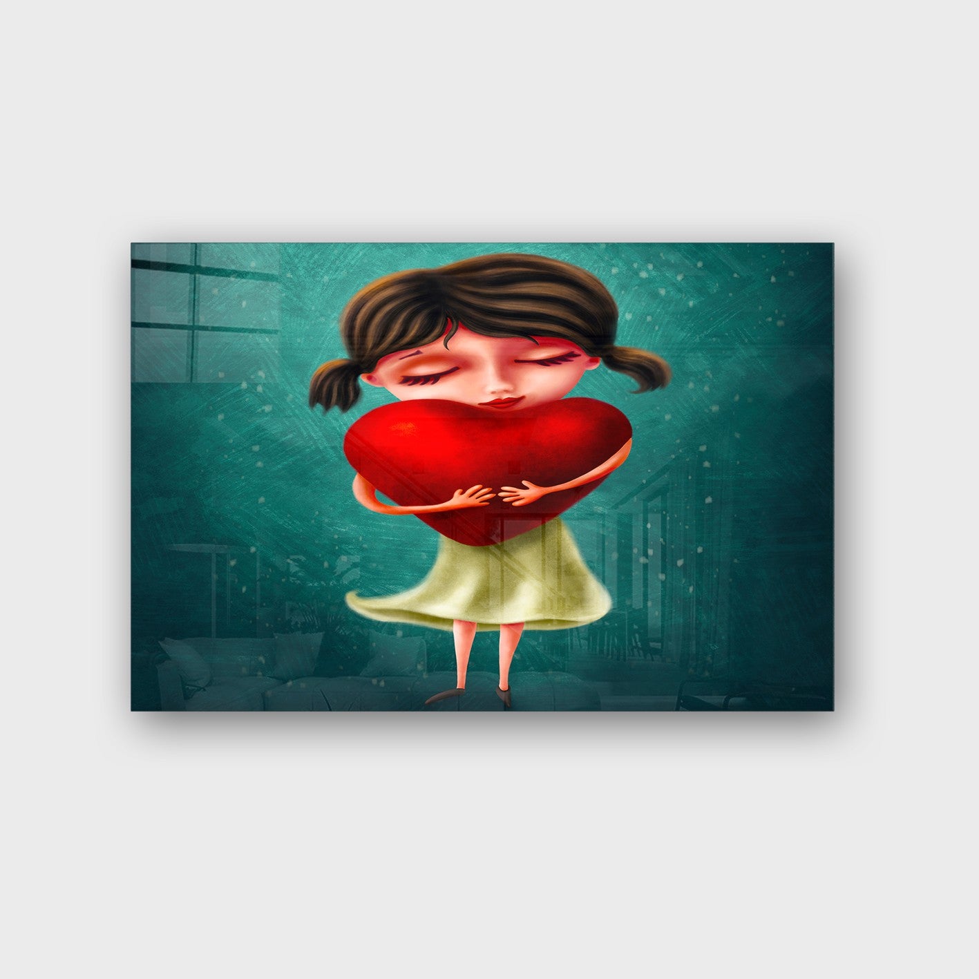 Quadro Decorativo em Vidro Temperado Multicolor 70x100cm - Arte Moderna para Parede