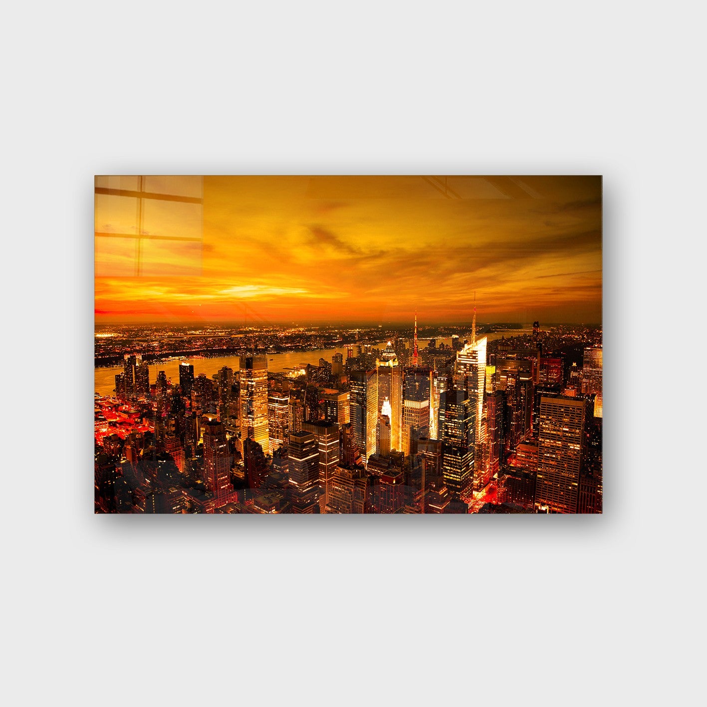 Quadro Decorativo em Vidro Temperado Multicolor 40x60cm - Arte Moderna para Parede