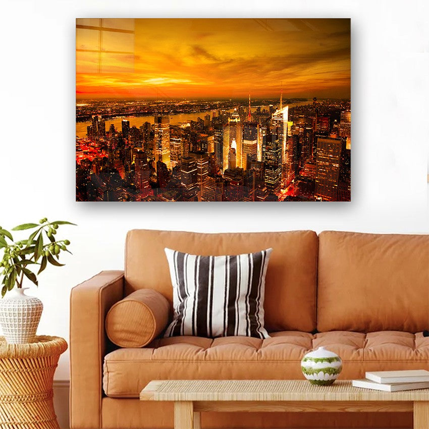 Quadro Decorativo em Vidro Temperado Multicolor 50x70cm - Arte Moderna para Parede