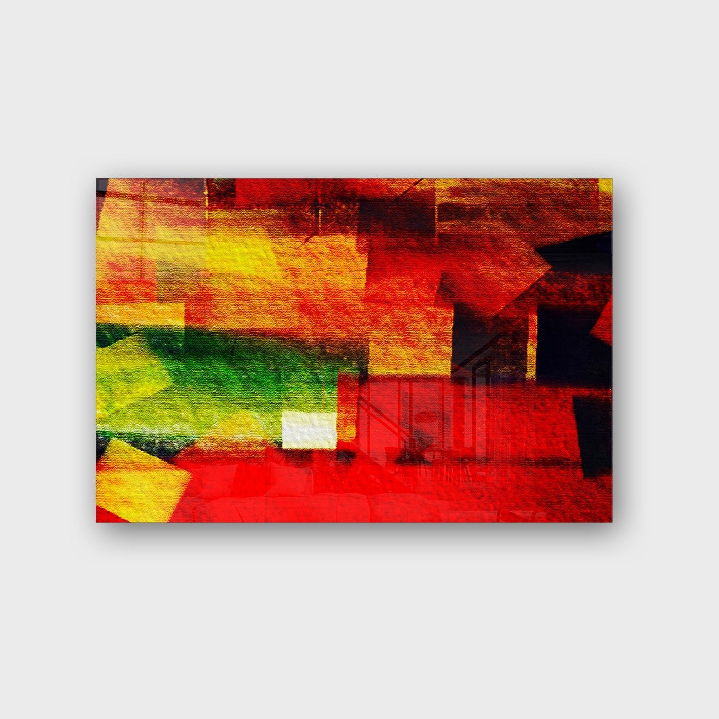 Quadro Decorativo em Vidro Temperado Multicolor 40x60cm - Arte Moderna para Parede