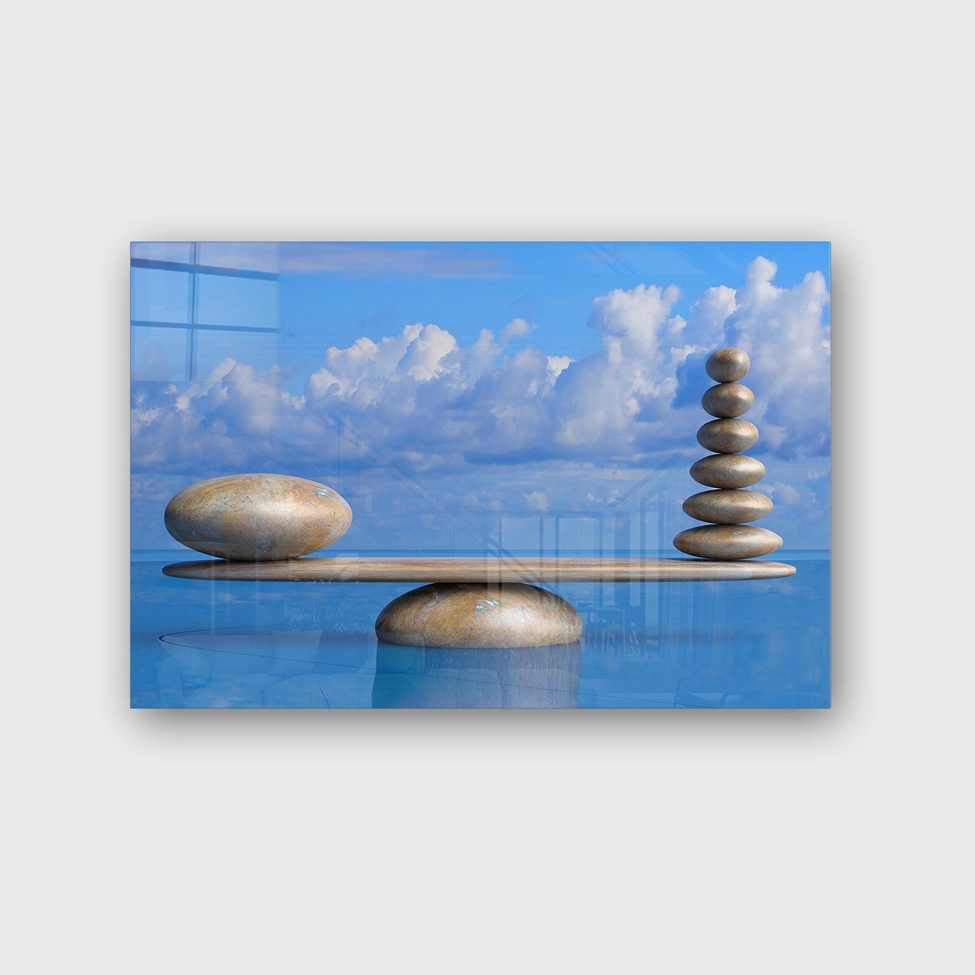 Quadro Decorativo em Vidro Temperado Multicolor 50x70cm - Arte Moderna para Parede