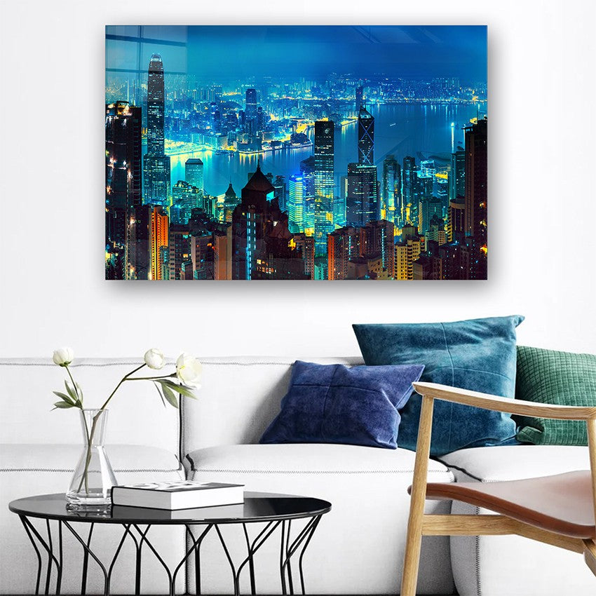Quadro Decorativo em Vidro Temperado Multicolor 50x70cm - Arte Moderna para Parede