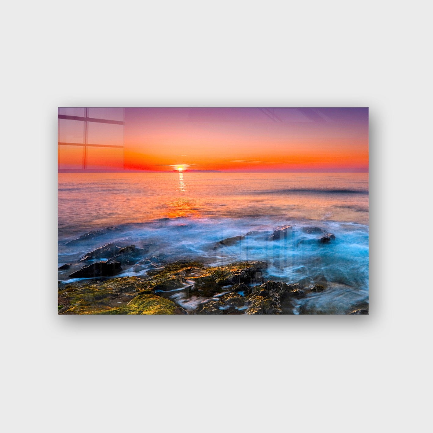Quadro Decorativo em Vidro Temperado Multicolor 50x70cm - Arte Moderna para Parede