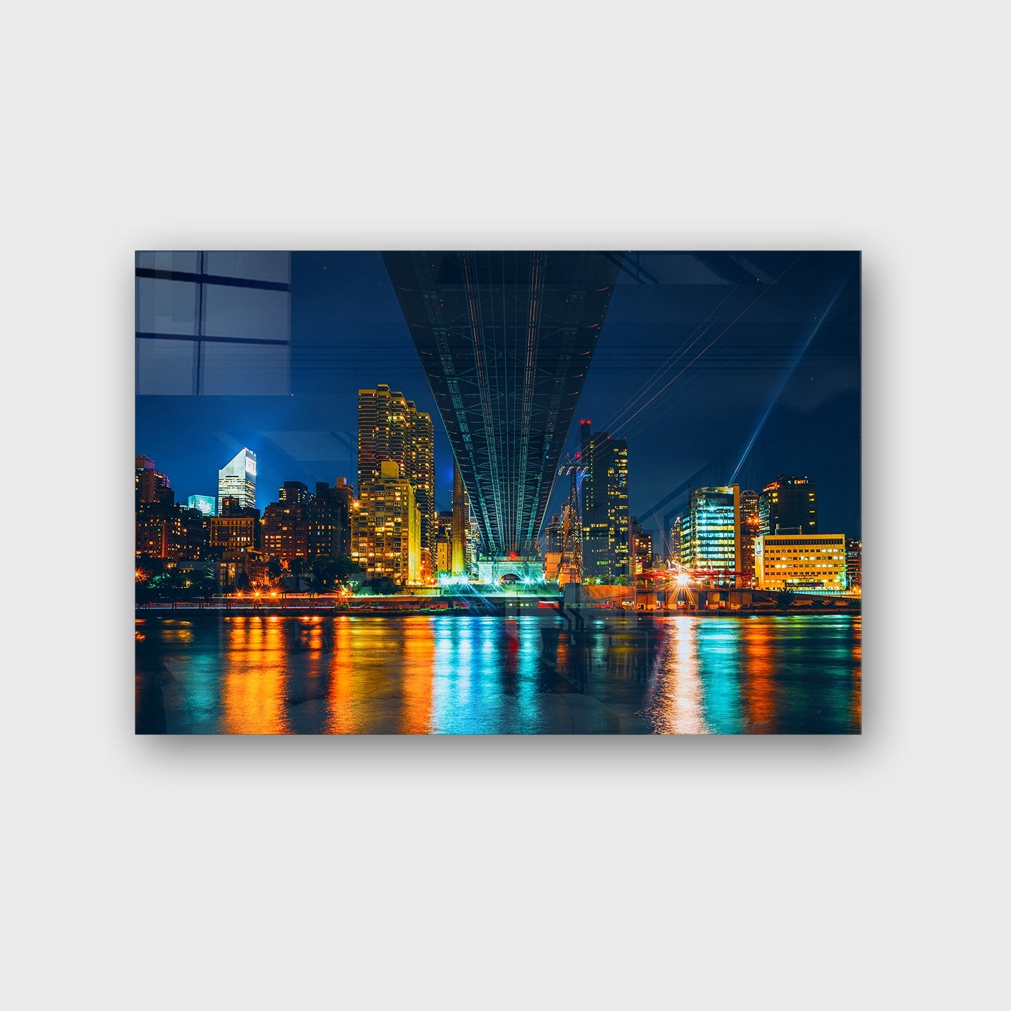 Quadro Decorativo em Vidro Temperado Multicolor 70x100cm - Arte Moderna para Parede