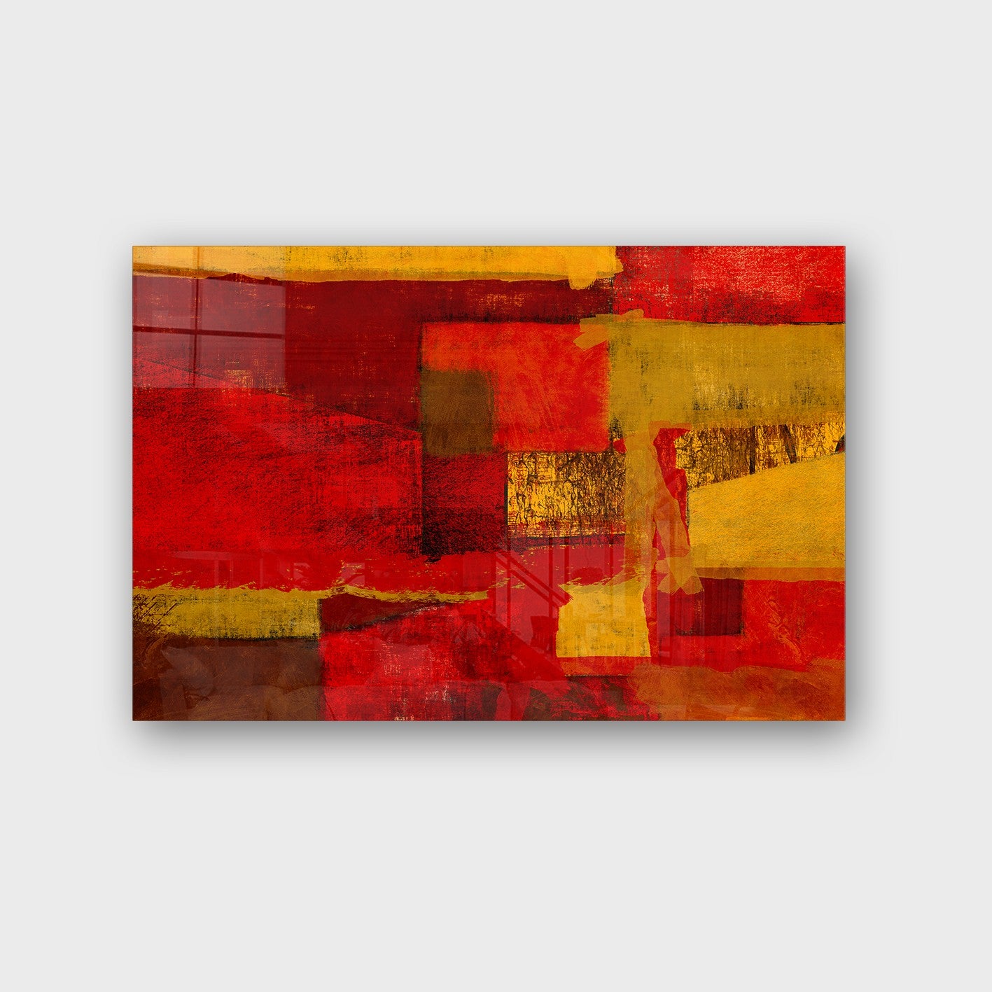 Quadro Decorativo em Vidro Temperado Multicolor 50x70cm - Arte Moderna para Parede