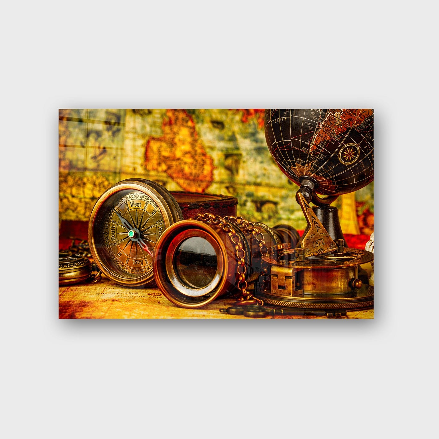 Quadro Decorativo em Vidro Temperado Multicolor 40x60cm - Arte Moderna para Parede