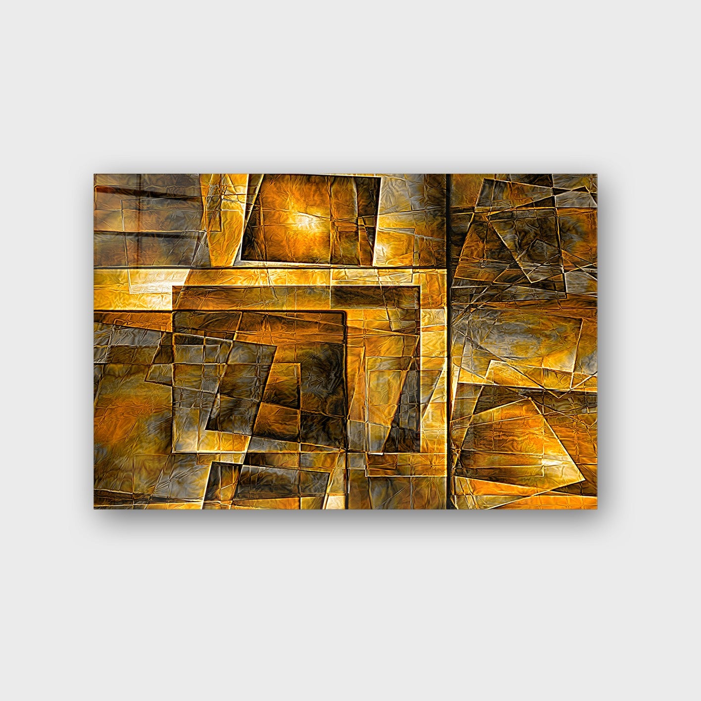 Quadro Decorativo em Vidro Temperado Multicolor 50x70cm - Arte Moderna para Parede