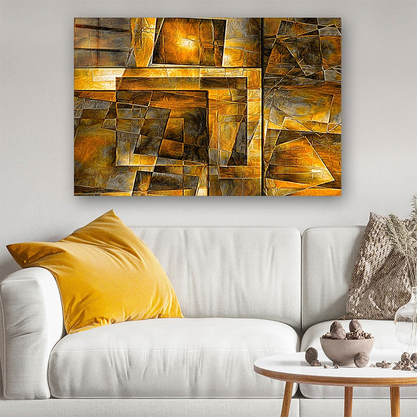 Quadro Decorativo em Vidro Temperado Multicolor 70x100cm - Arte Moderna para Parede