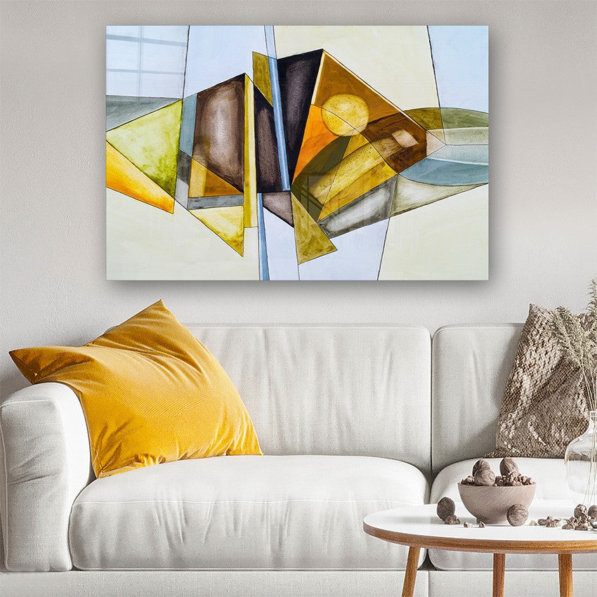 Quadro Decorativo em Vidro Temperado Multicolor 40x60cm - Arte Moderna para Parede