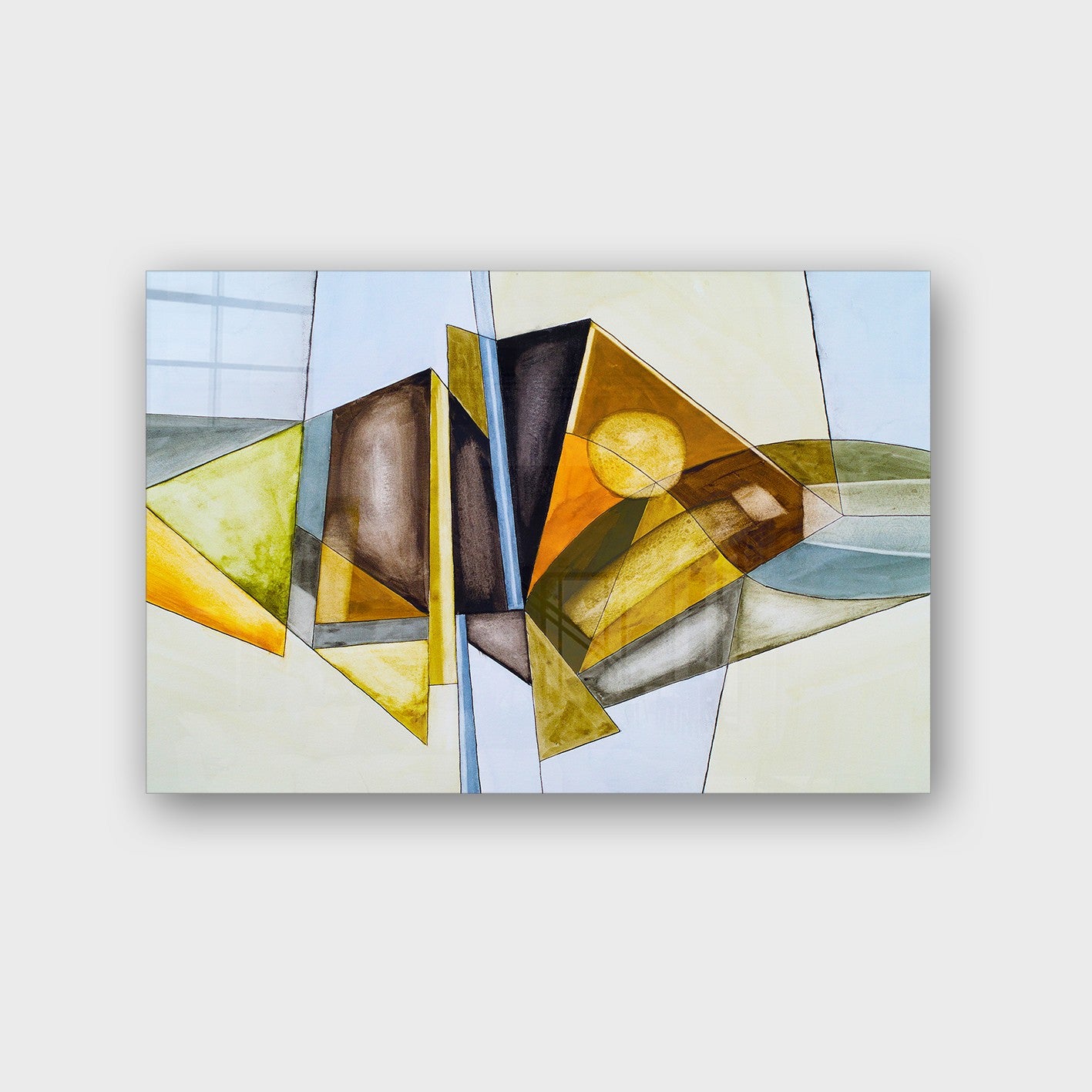 Quadro Decorativo em Vidro Temperado Multicolor 40x60cm - Arte Moderna para Parede