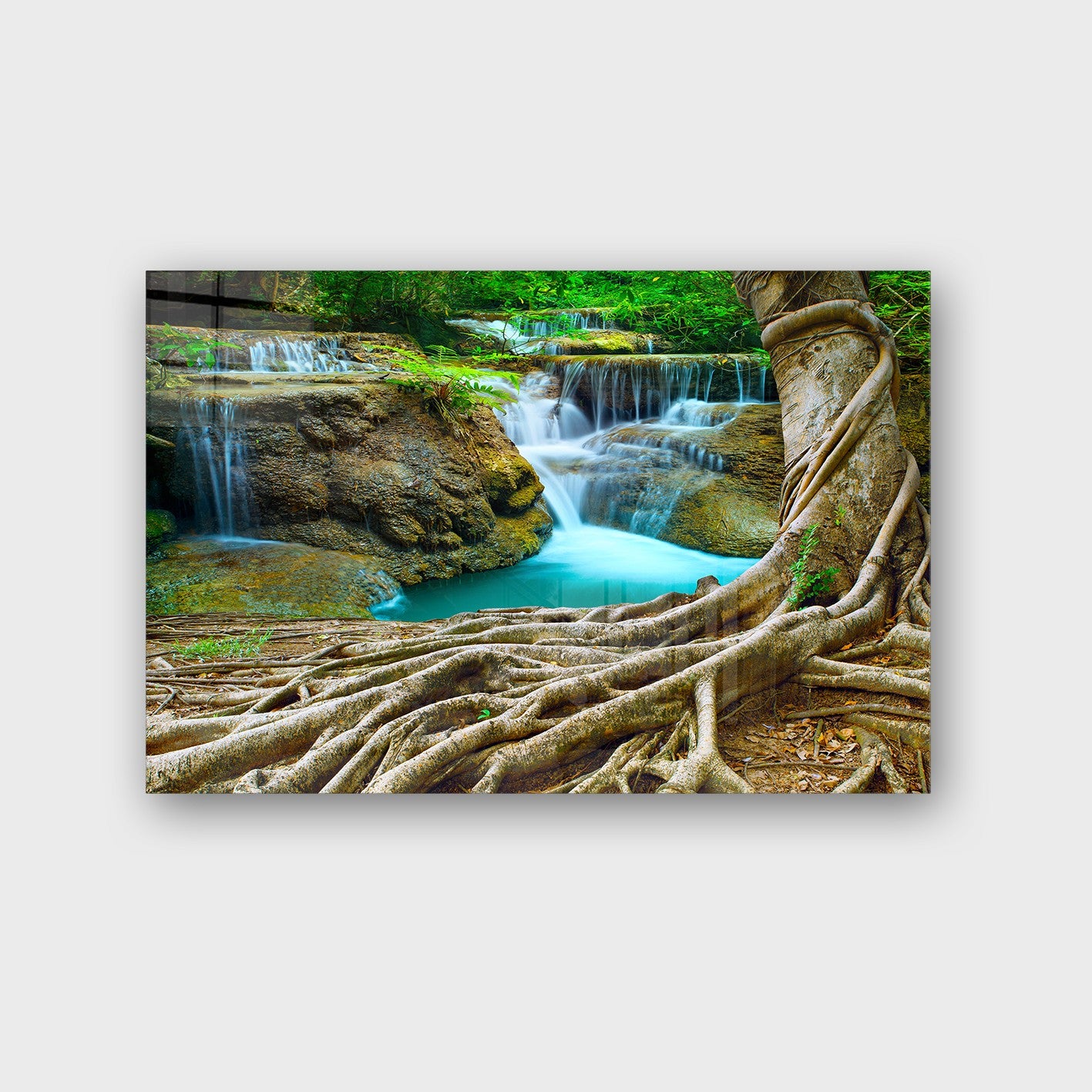 Quadro Decorativo em Vidro Temperado Multicolor 70x100cm - Arte Moderna para Parede