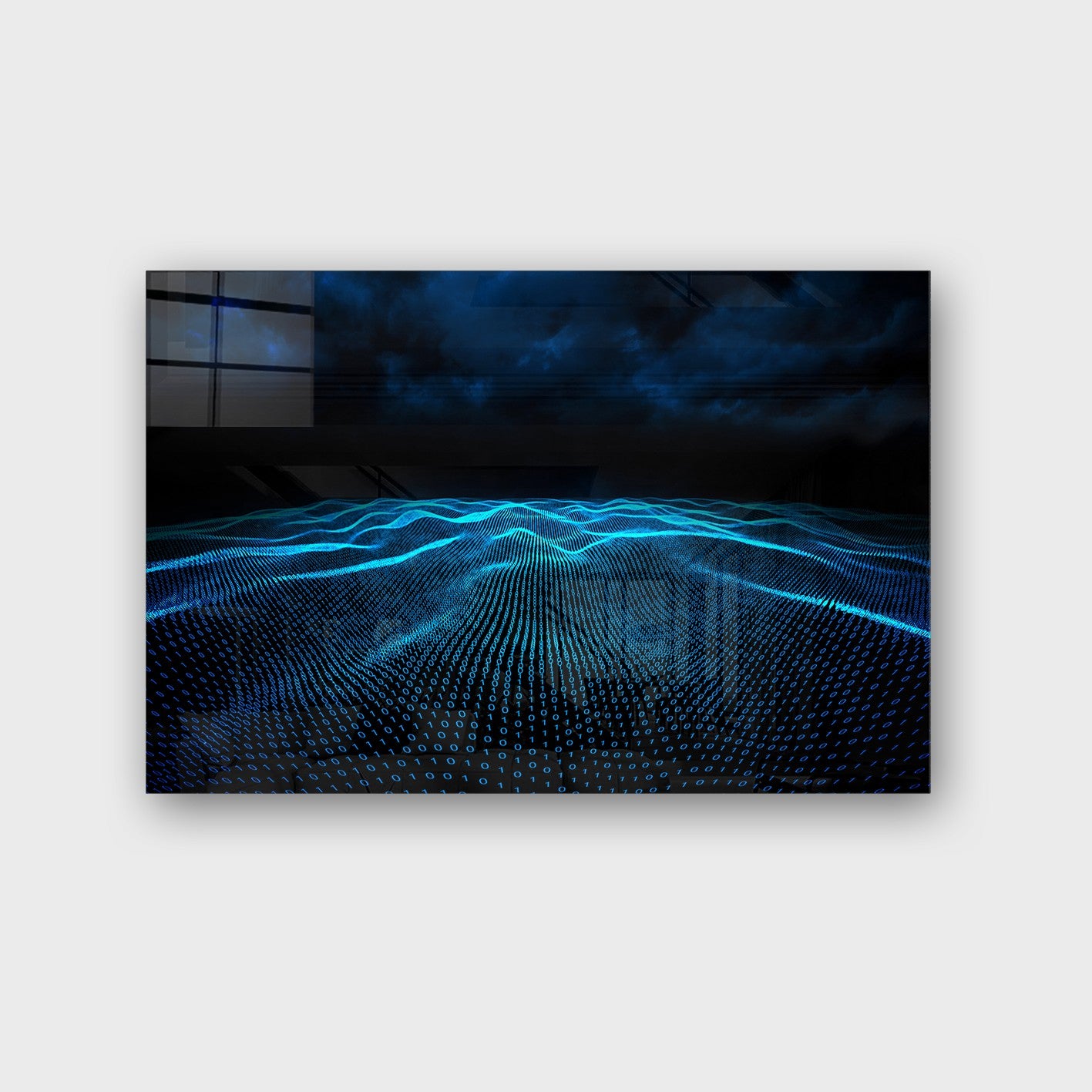 Quadro Decorativo em Vidro Temperado Multicolor 70x100cm - Arte Moderna para Parede