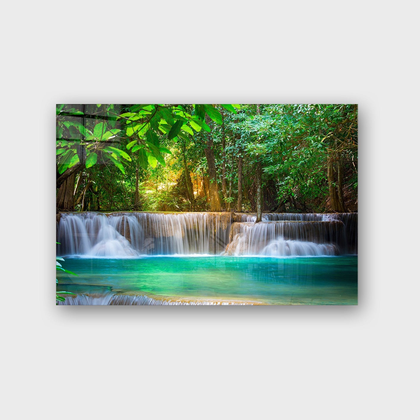 Quadro Decorativo em Vidro Temperado Multicolor 50x70cm - Arte Moderna para Parede