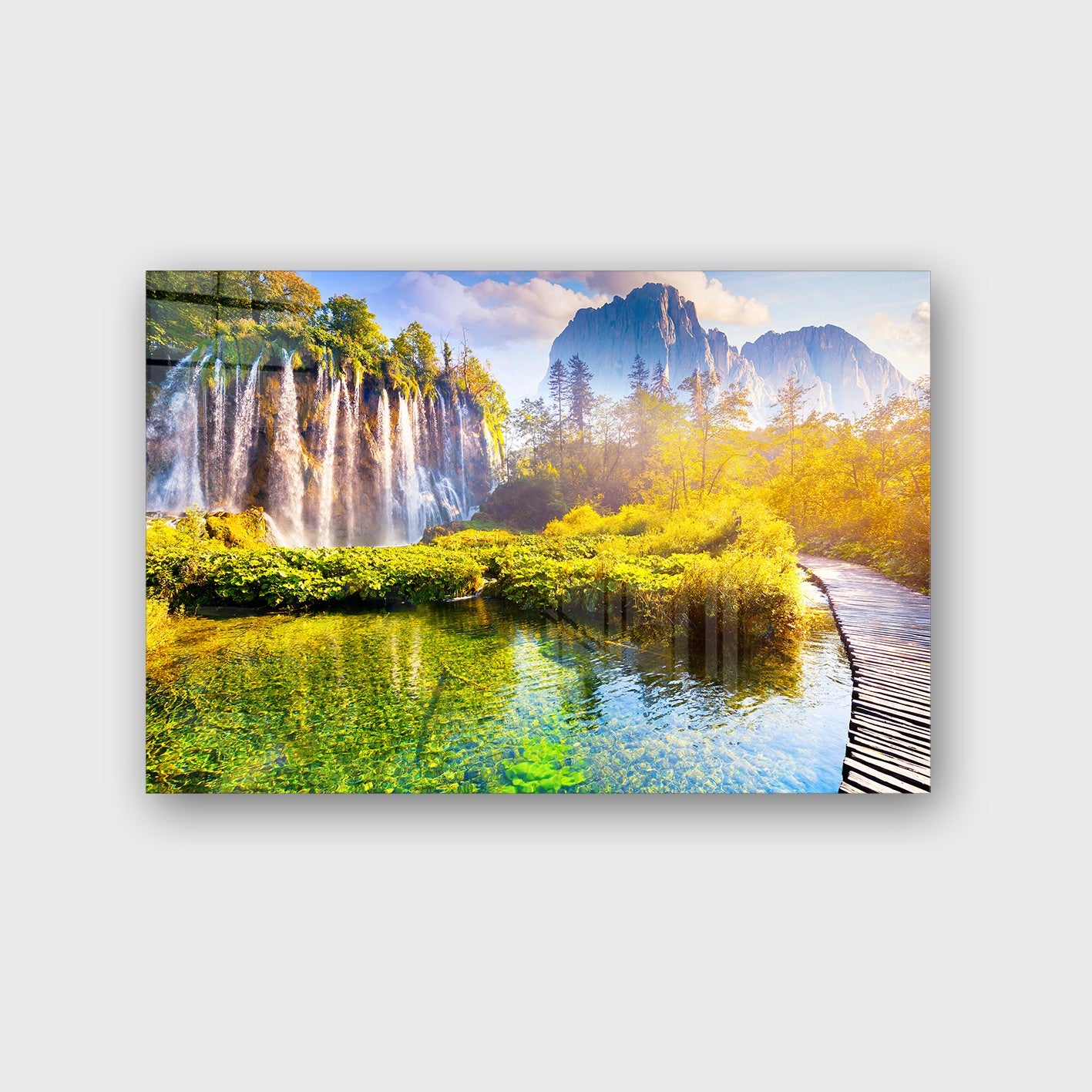 Quadro Decorativo em Vidro Temperado Multicolor 50x70cm - Arte Moderna para Parede