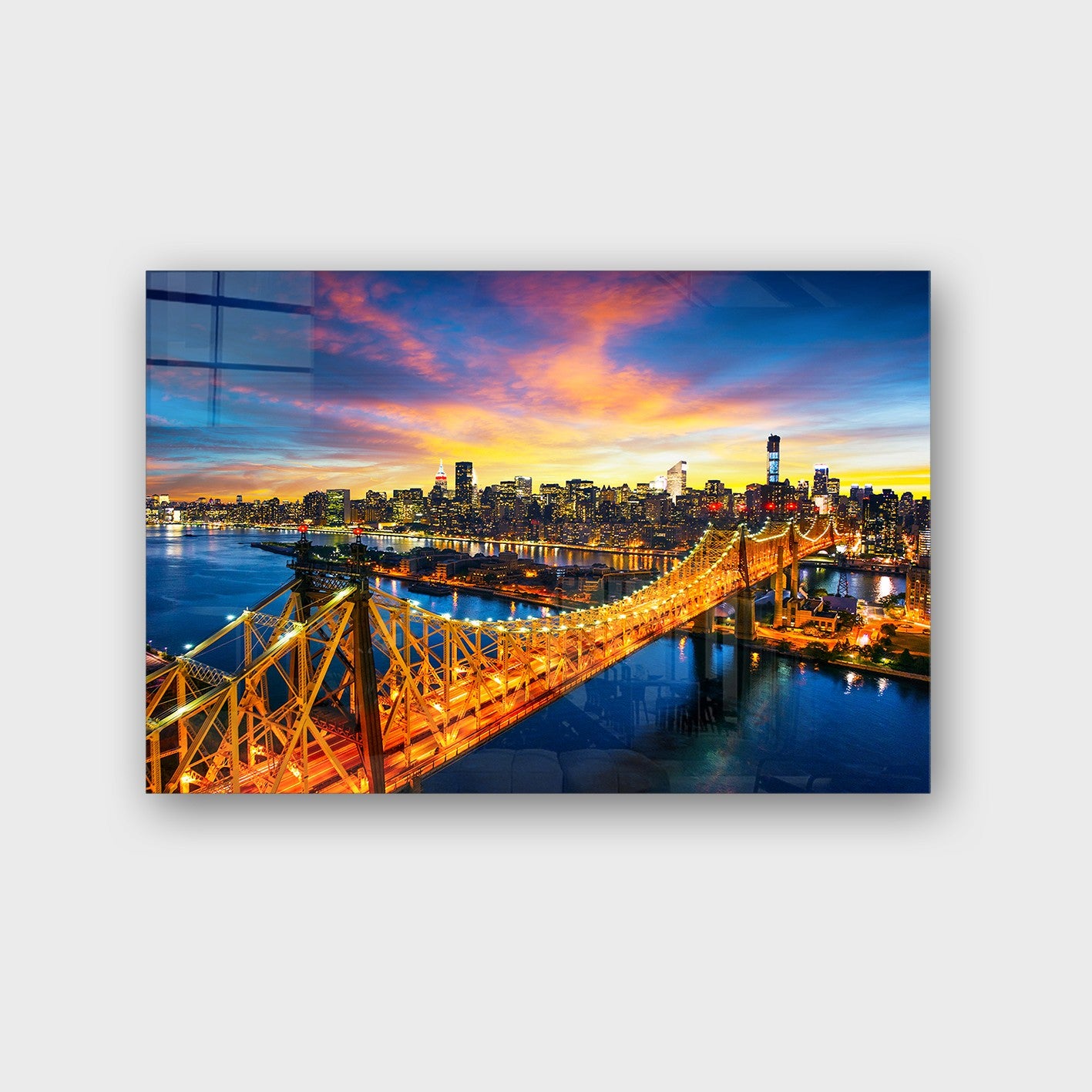 Quadro Decorativo em Vidro Temperado Multicolor 40x60cm - Arte Moderna para Parede