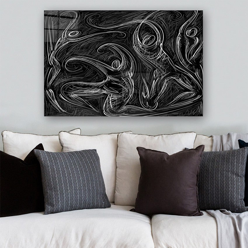 Quadro Decorativo em Vidro Temperado Multicolor 50x70cm - Arte Moderna para Parede