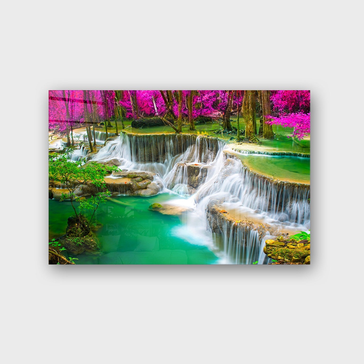 Quadro Decorativo em Vidro Temperado Multicolor 40x60cm - Arte Moderna para Parede