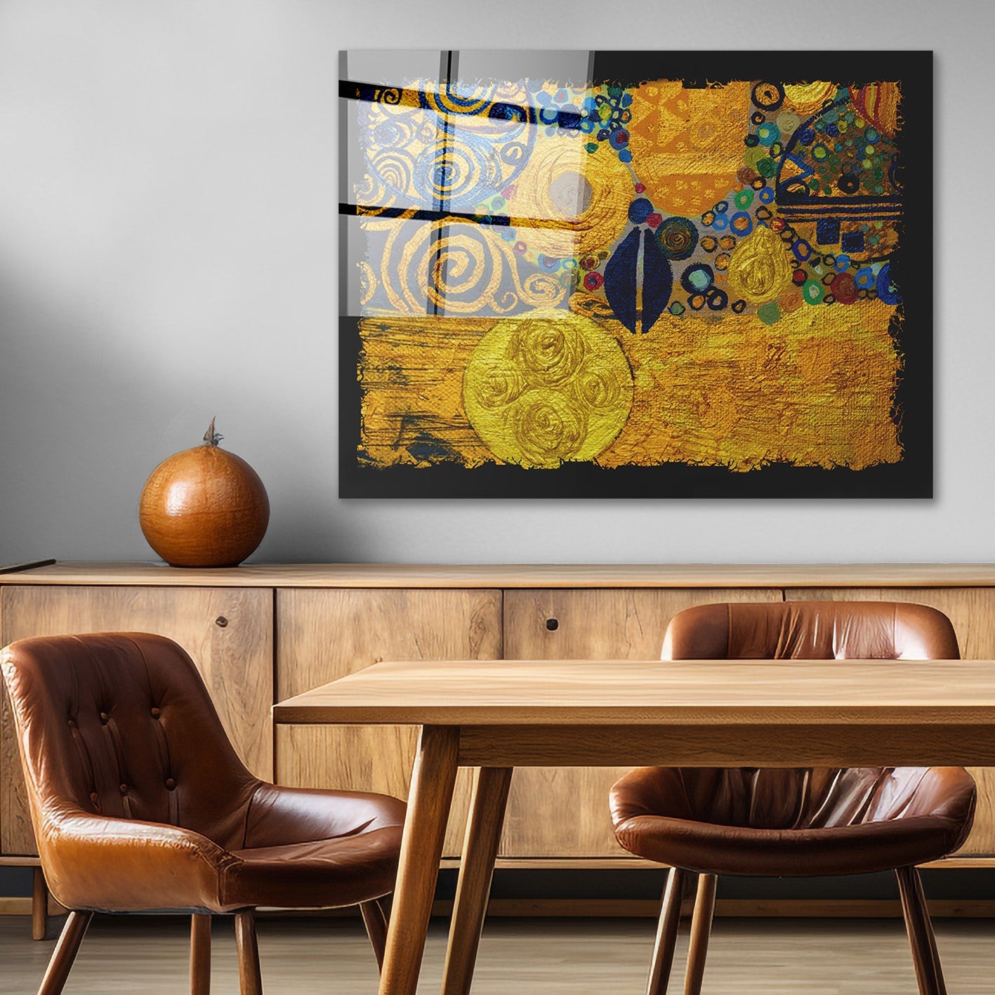 Quadro Decorativo em Vidro Temperado Multicolor 40x60cm - Arte Moderna para Parede