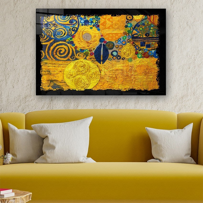 Quadro Decorativo em Vidro Temperado Multicolor 40x60cm - Arte Moderna para Parede