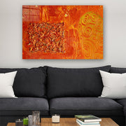 Quadro Decorativo em Vidro Temperado Multicolor 50x70cm - Arte Moderna para Parede