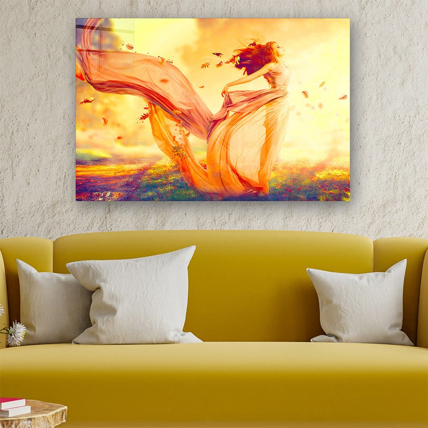 Quadro Decorativo em Vidro Temperado Multicolor 40x60cm - Arte Moderna para Parede