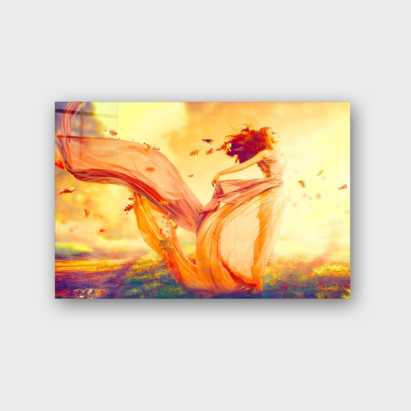 Quadro Decorativo em Vidro Temperado Multicolor 40x60cm - Arte Moderna para Parede