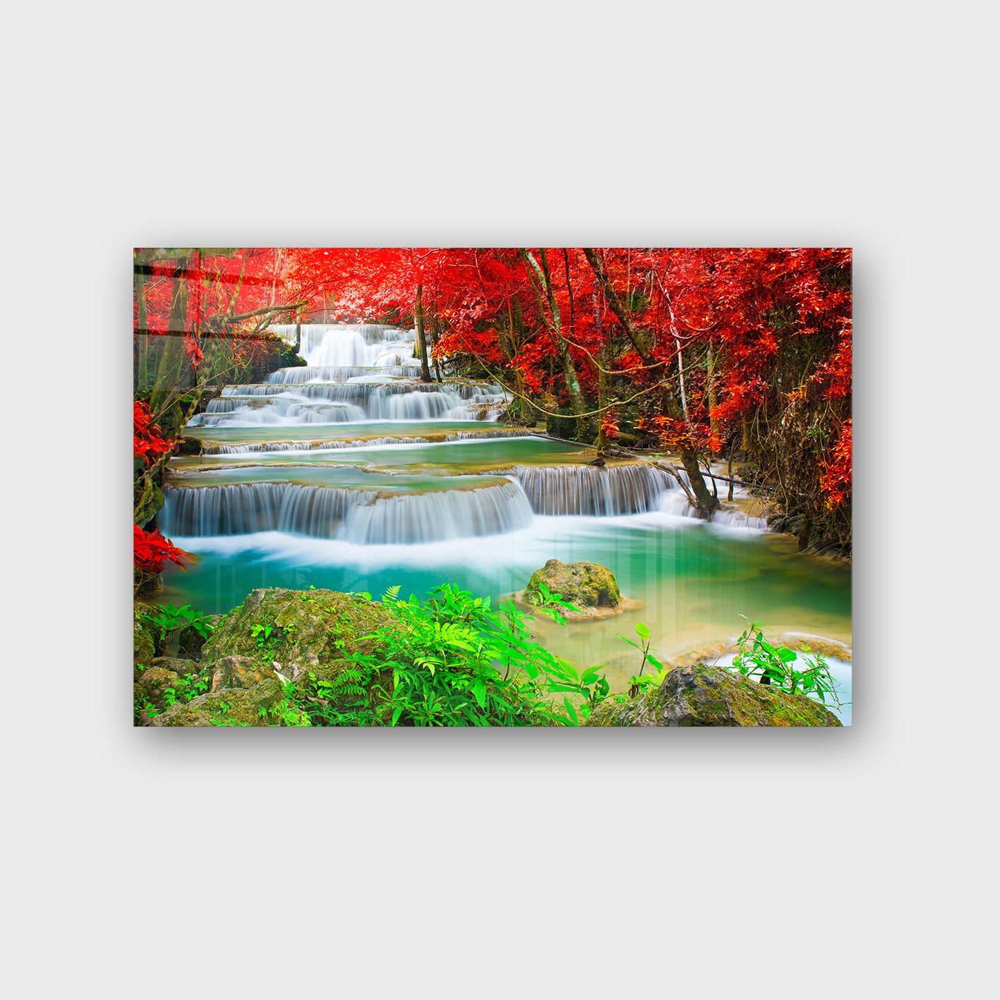 Quadro Decorativo em Vidro Temperado Multicolor 40x60cm - Arte Moderna para Parede