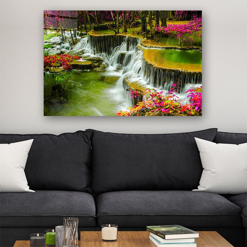 Quadro Decorativo em Vidro Temperado Multicolor 50x70cm - Arte Moderna para Parede