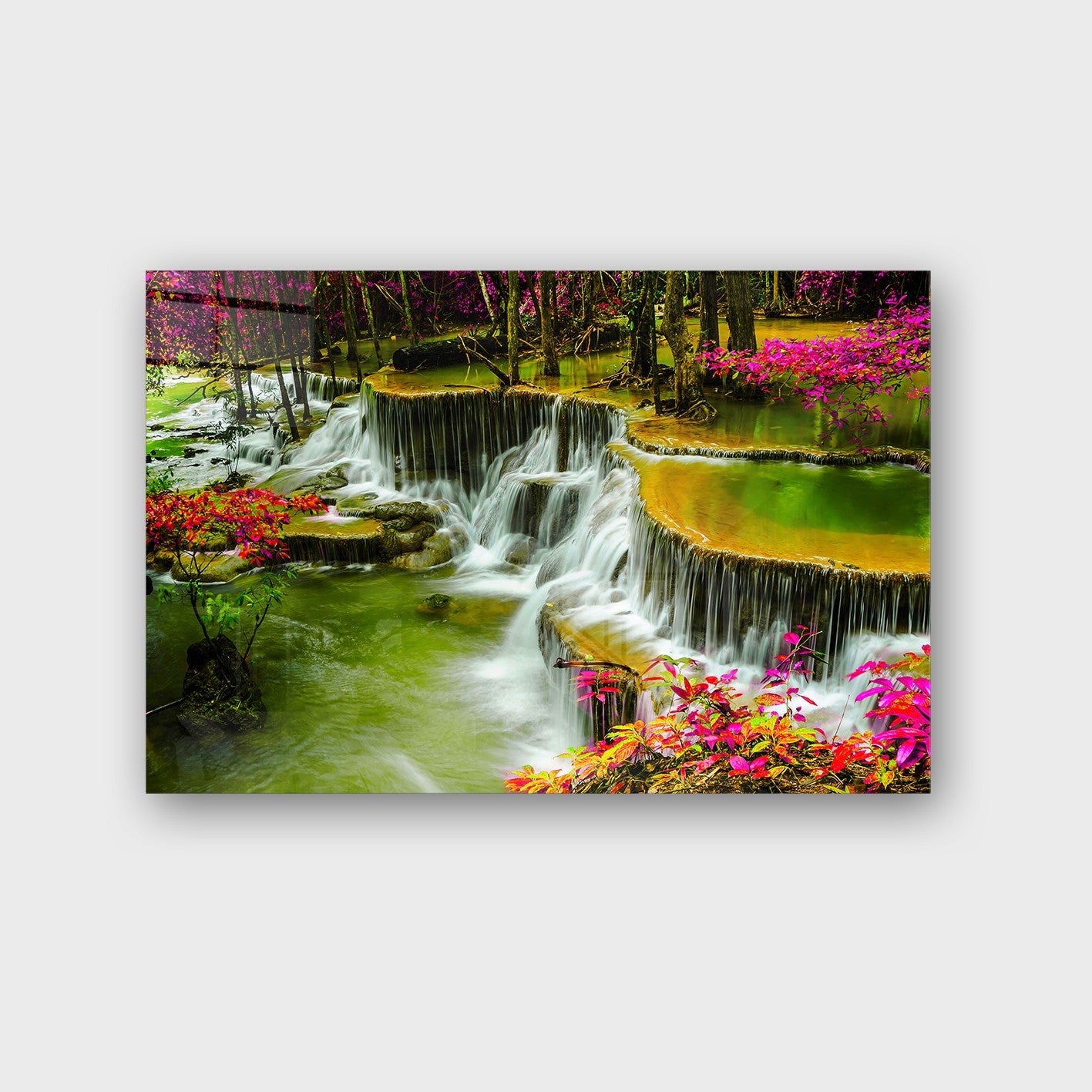 Quadro Decorativo em Vidro Temperado Multicolor 70x100cm - Arte Moderna para Parede