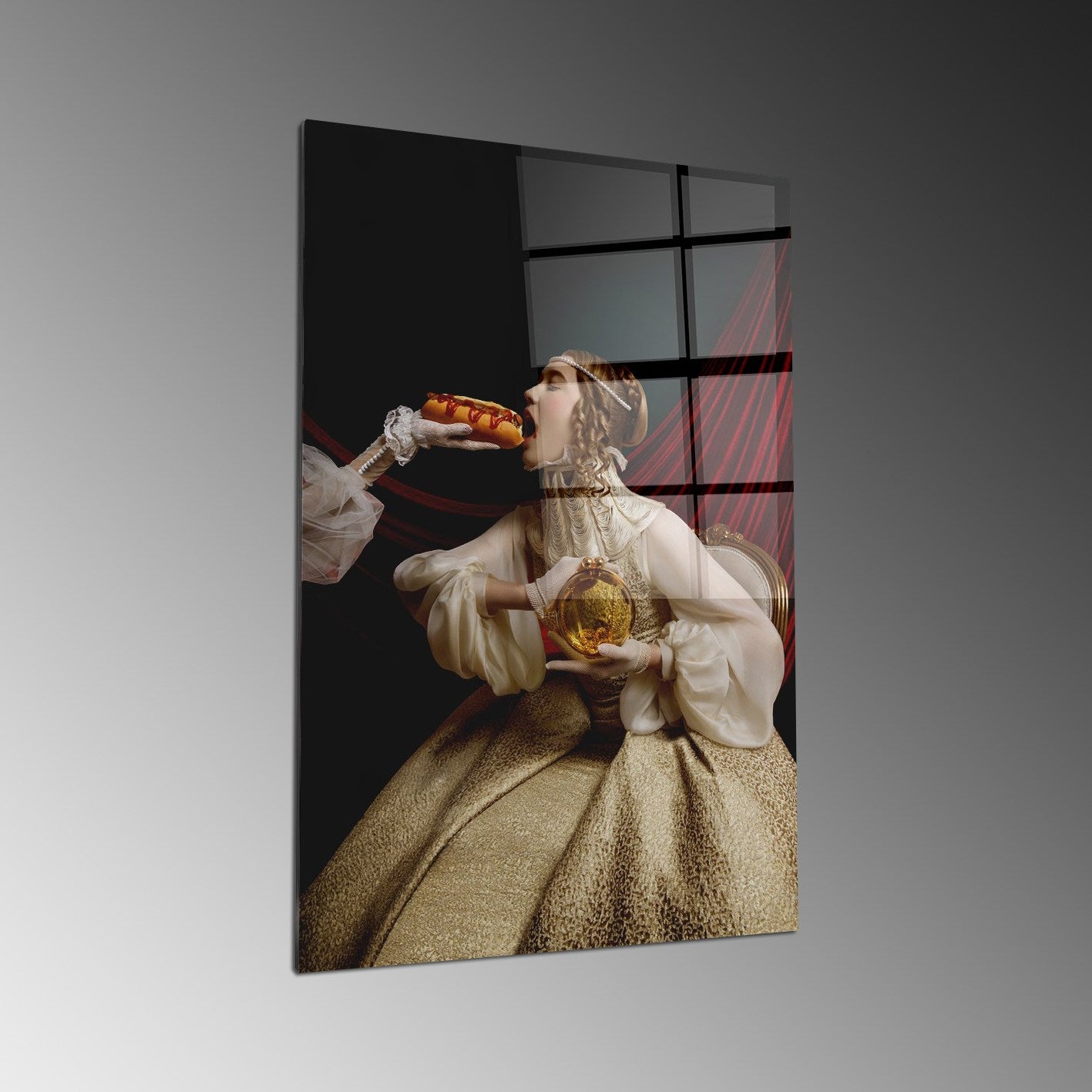 Quadro Decorativo em Vidro Temperado Multicolor 50x70cm - Arte Moderna para Parede