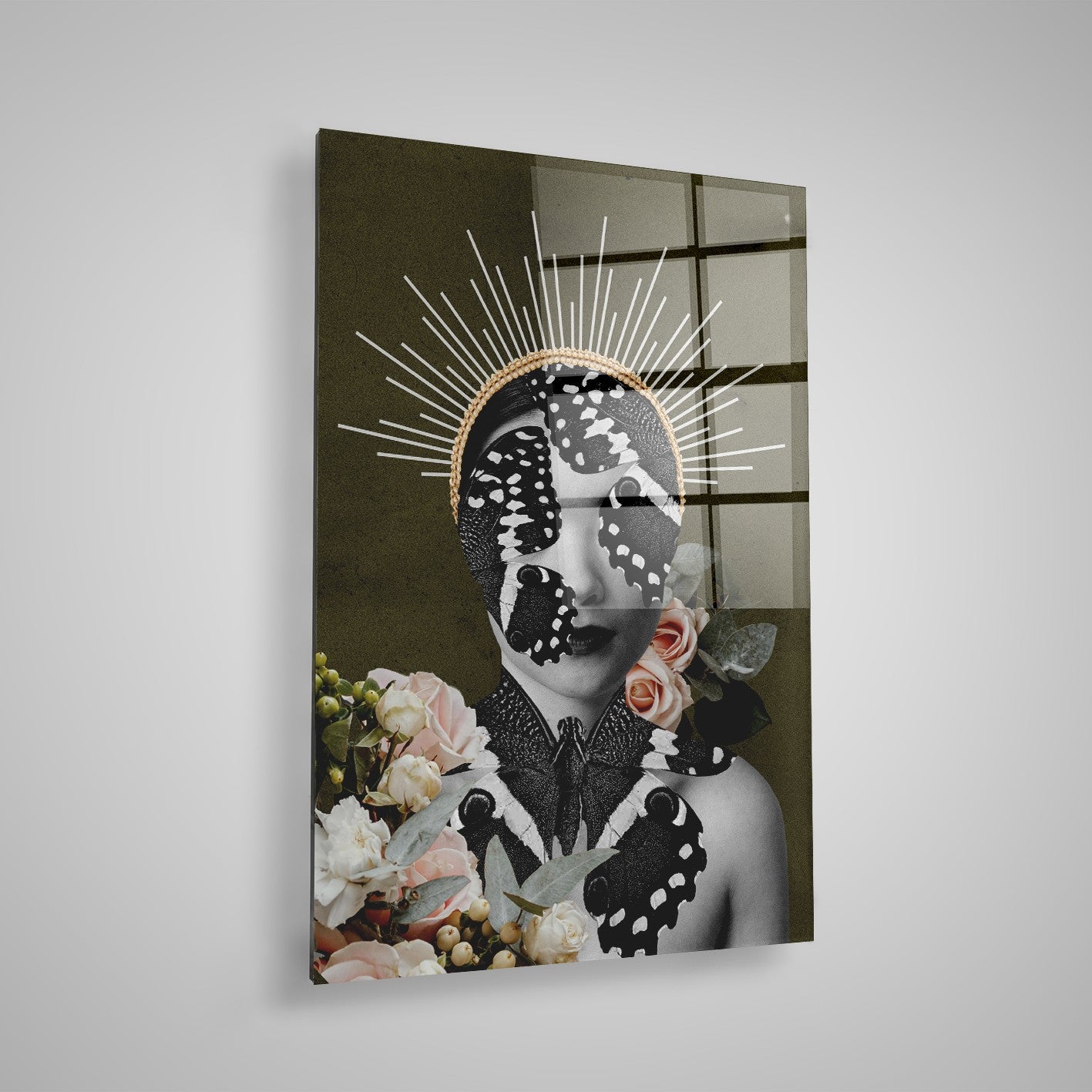 Quadro Decorativo em Vidro Temperado Multicolor 50x70cm - Arte Moderna para Parede