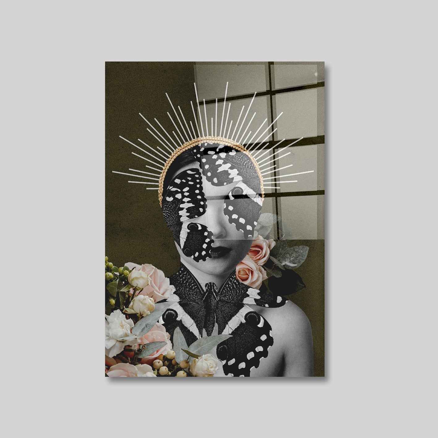 Quadro Decorativo em Vidro Temperado Multicolor 50x70cm - Arte Moderna para Parede