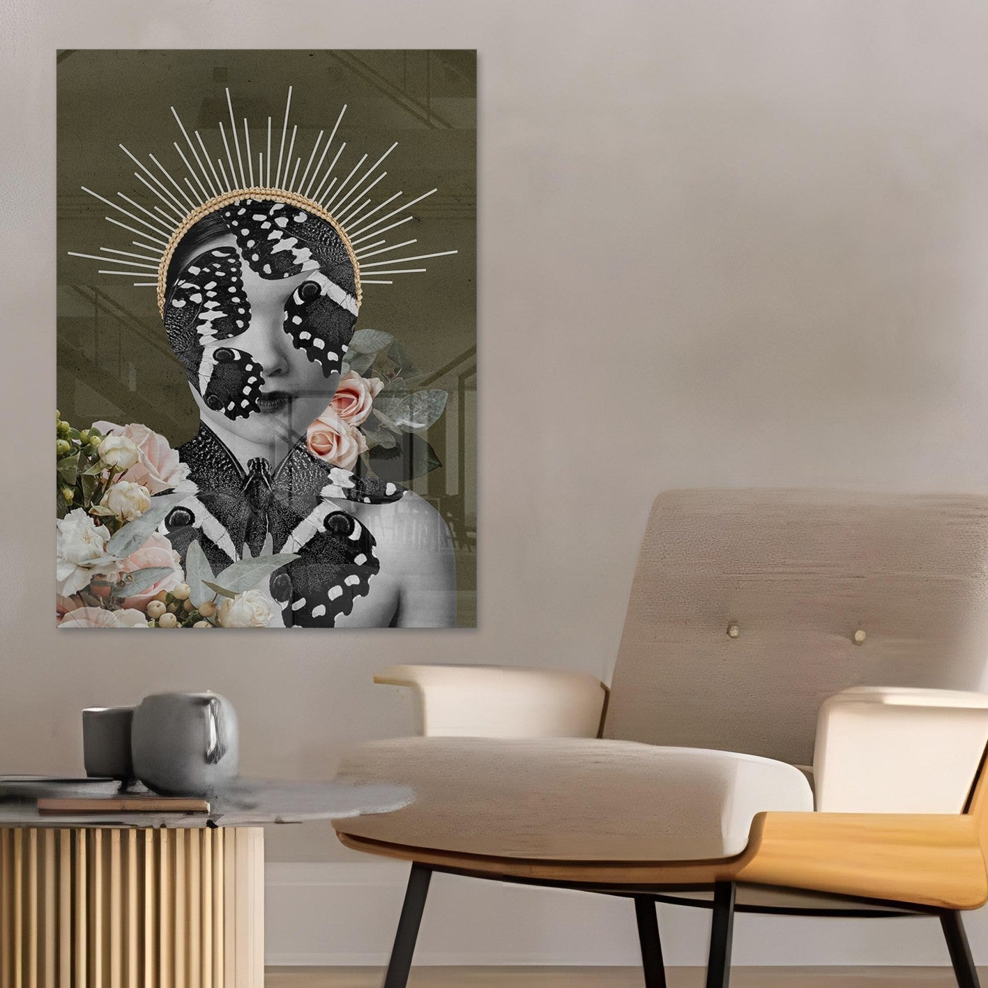 Quadro Decorativo em Vidro Temperado Multicolor 50x70cm - Arte Moderna para Parede