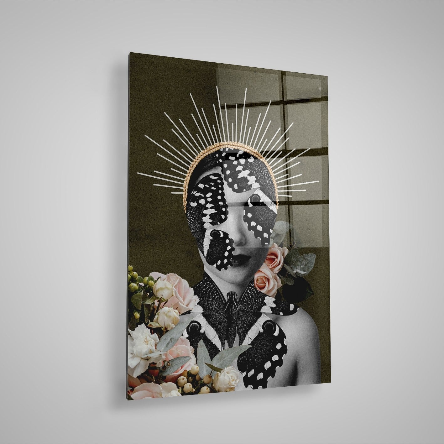 Quadro Decorativo em Vidro Temperado Multicolor 50x70cm - Arte Moderna para Parede