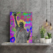 Quadro Decorativo em Vidro Temperado Multicolor 40x60cm - Arte Moderna para Parede