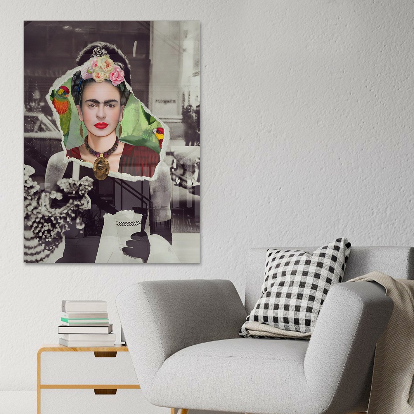 Quadro Decorativo em Vidro Temperado Multicolor 50x70cm - Arte Moderna para Parede