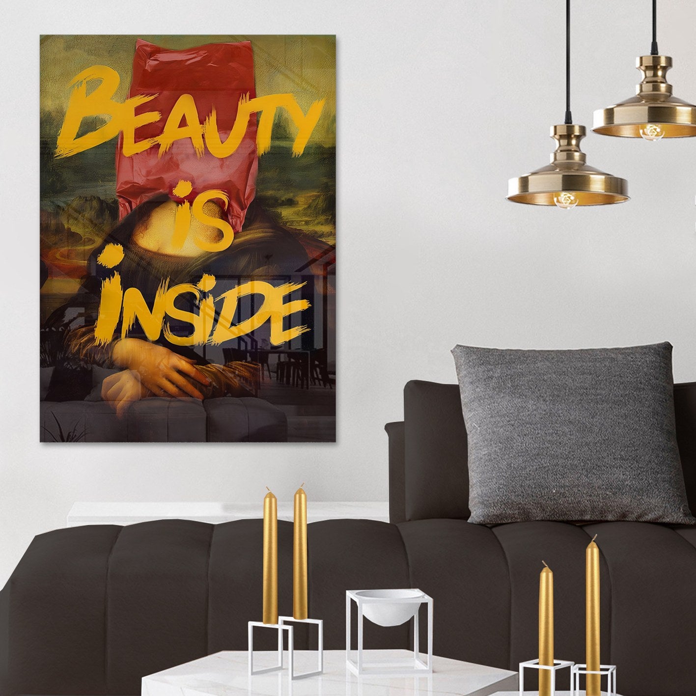 Quadro Decorativo em Vidro Temperado Multicolor 70x100cm - Arte Moderna para Parede