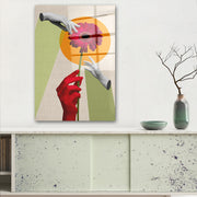 Quadro Decorativo em Vidro Temperado Multicolor 40x60cm - Arte Moderna para Parede