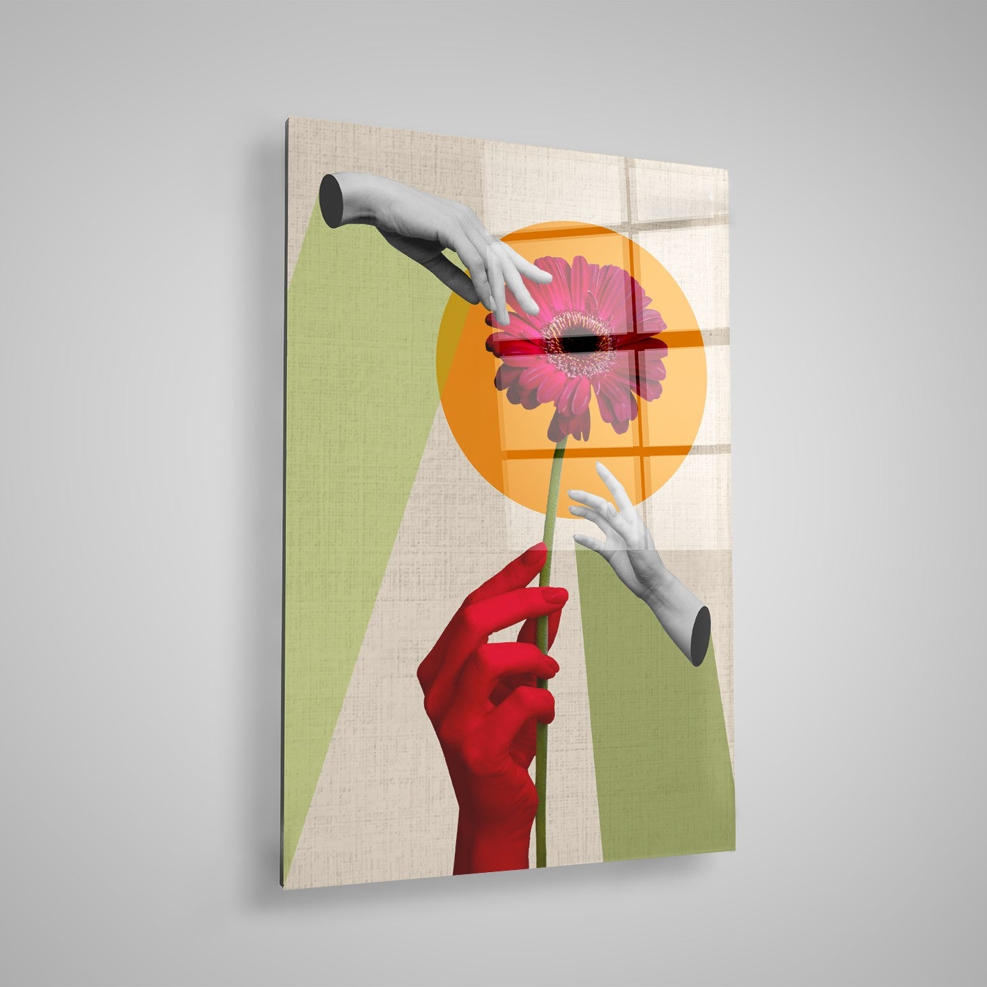 Quadro Decorativo em Vidro Temperado Multicolor 40x60cm - Arte Moderna para Parede