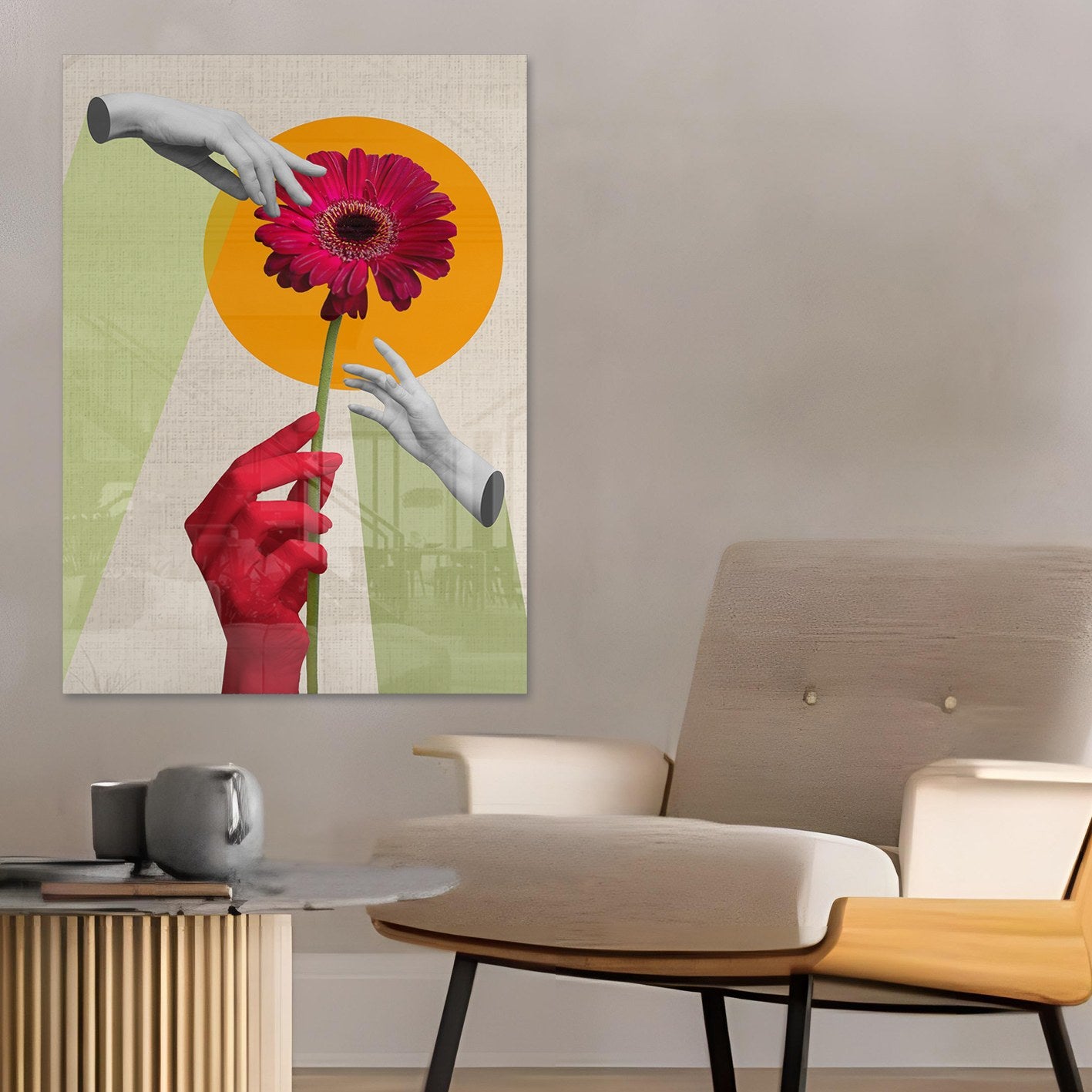 Quadro Decorativo em Vidro Temperado Multicolor 50x70cm - Arte Moderna para Parede