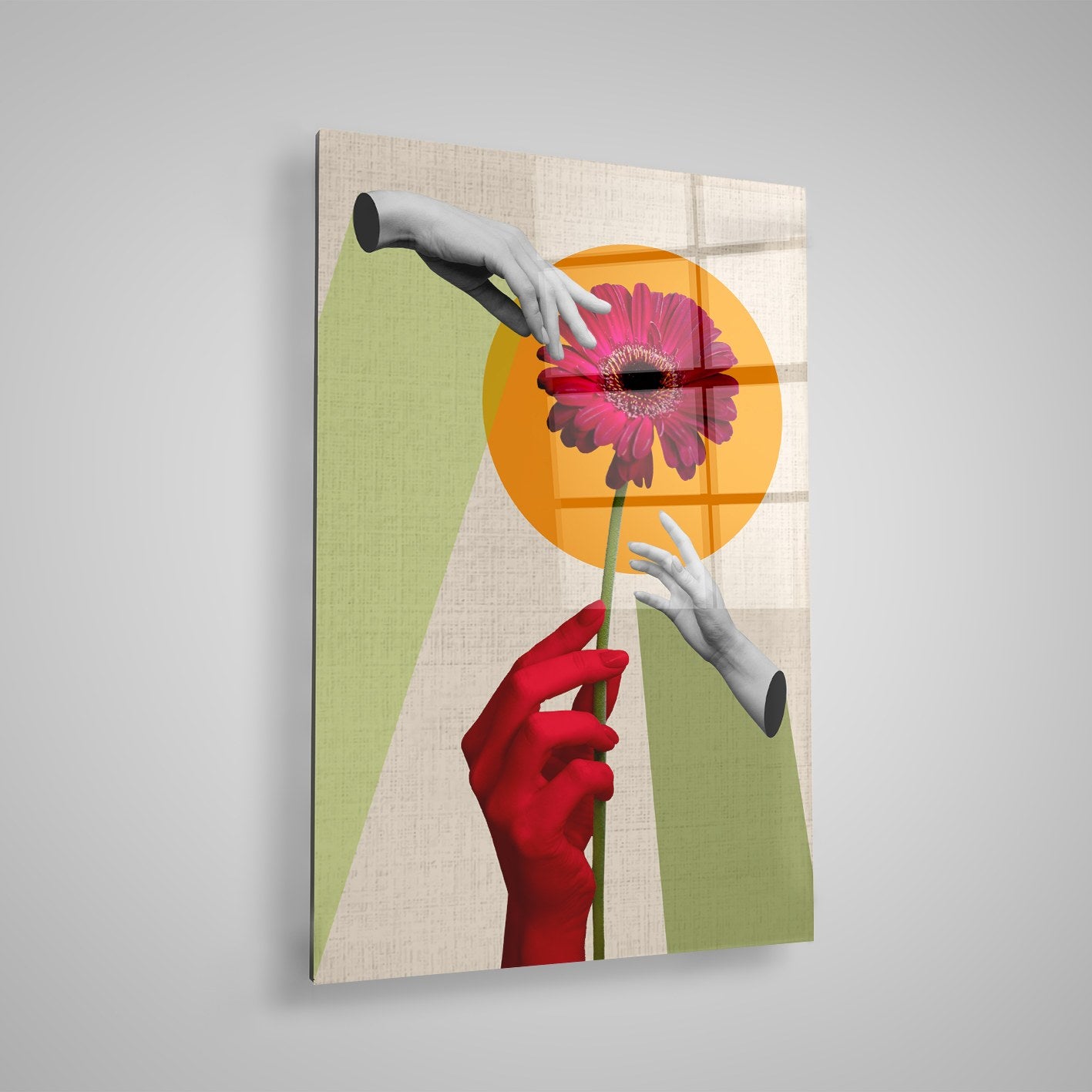 Quadro Decorativo em Vidro Temperado Multicolor 50x70cm - Arte Moderna para Parede