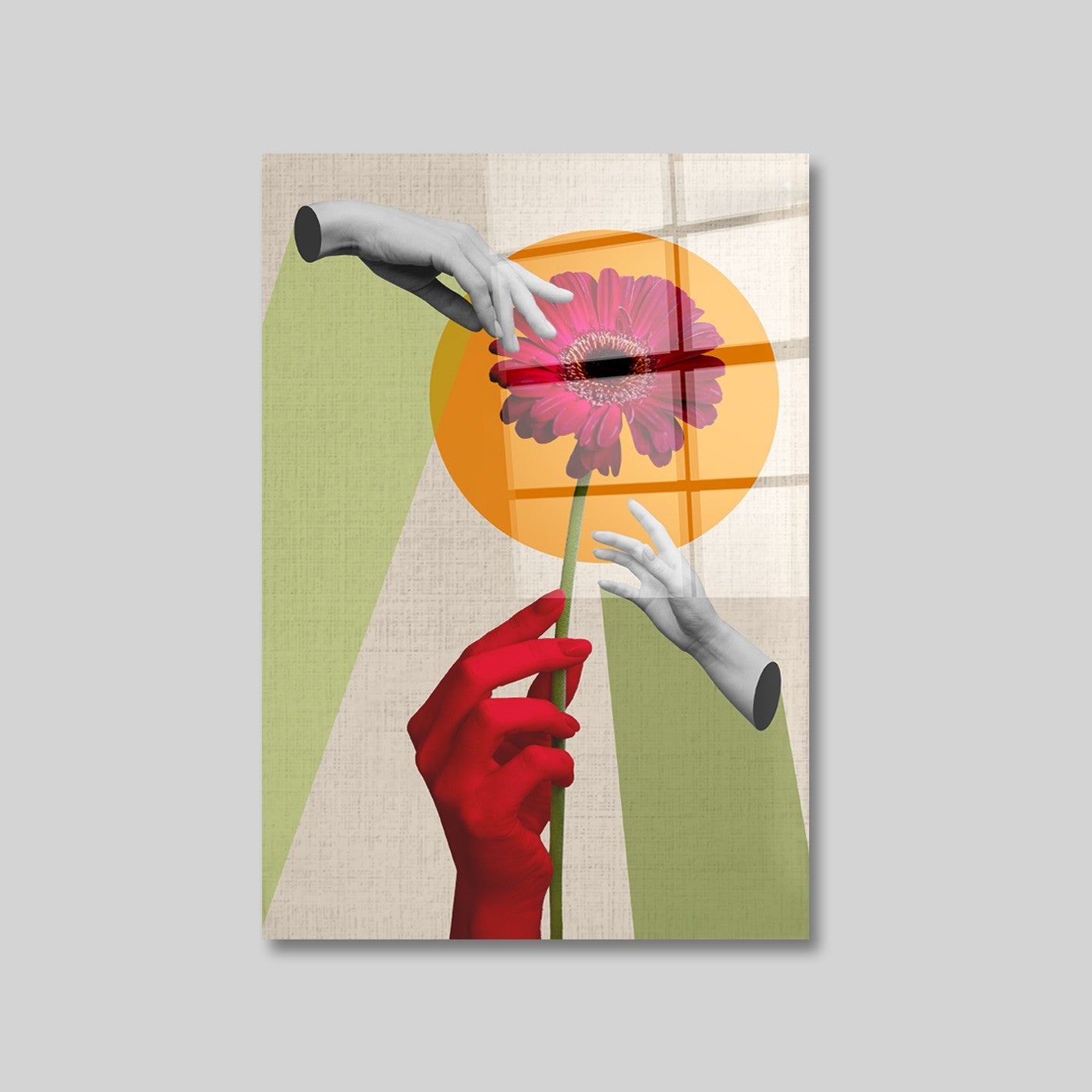 Quadro Decorativo em Vidro Temperado Multicolor 70x100cm - Arte Moderna para Parede