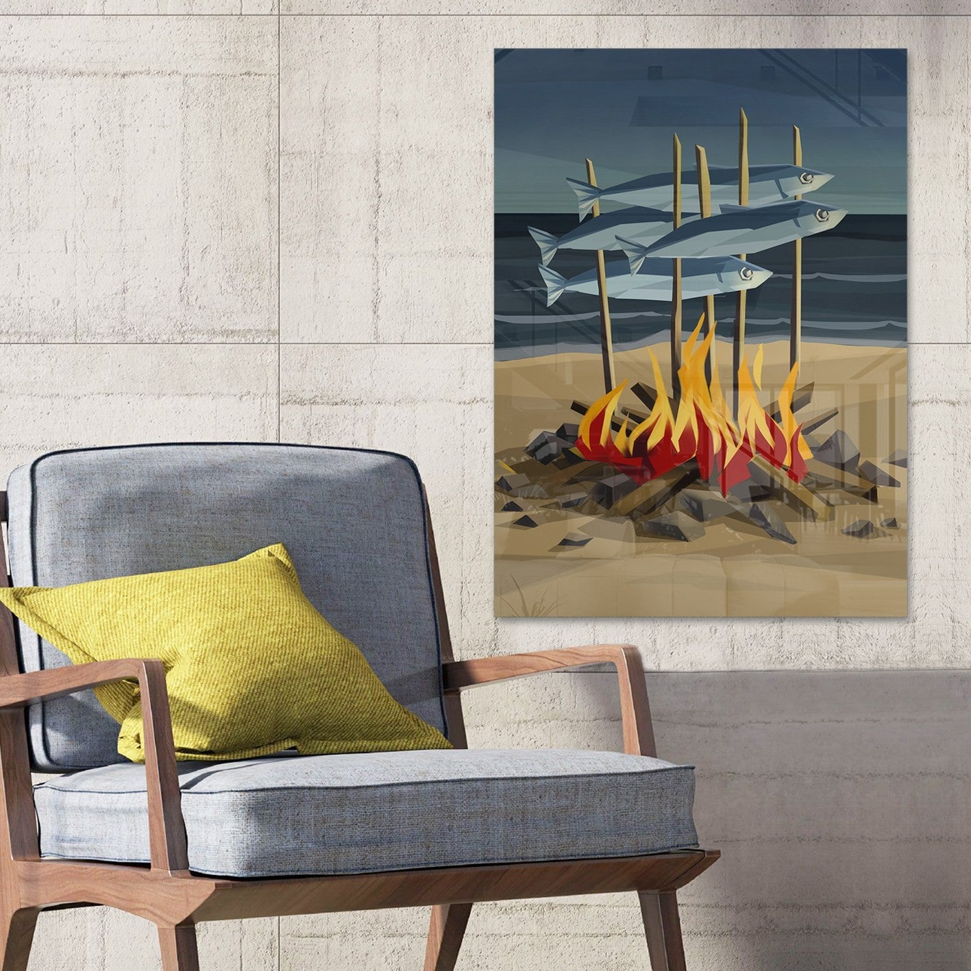 Quadro Decorativo em Vidro Temperado Multicolor 70x100cm - Arte Moderna para Parede