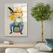 Quadro Decorativo em Vidro Temperado Multicolor 70x100cm - Arte Moderna para Parede