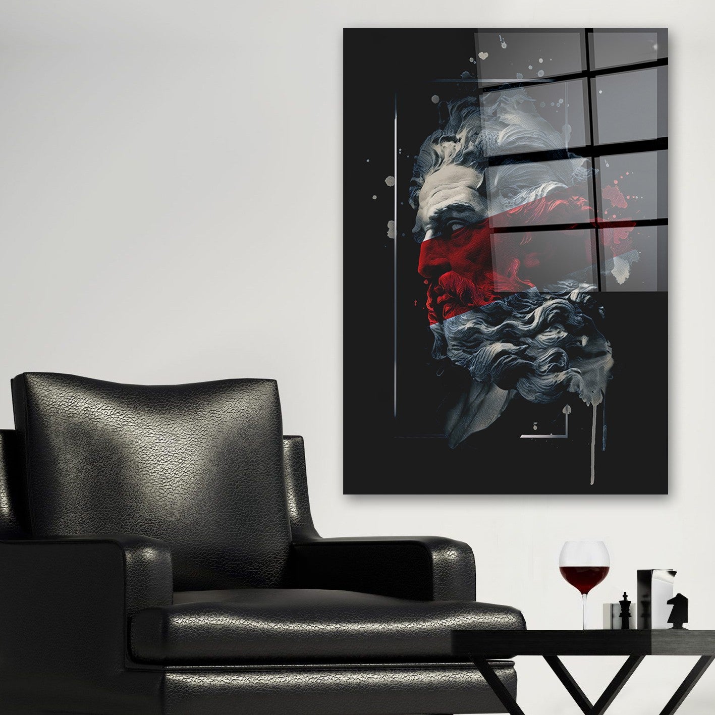 Quadro Decorativo em Vidro Temperado Multicolor 40x60cm - Arte Moderna para Parede