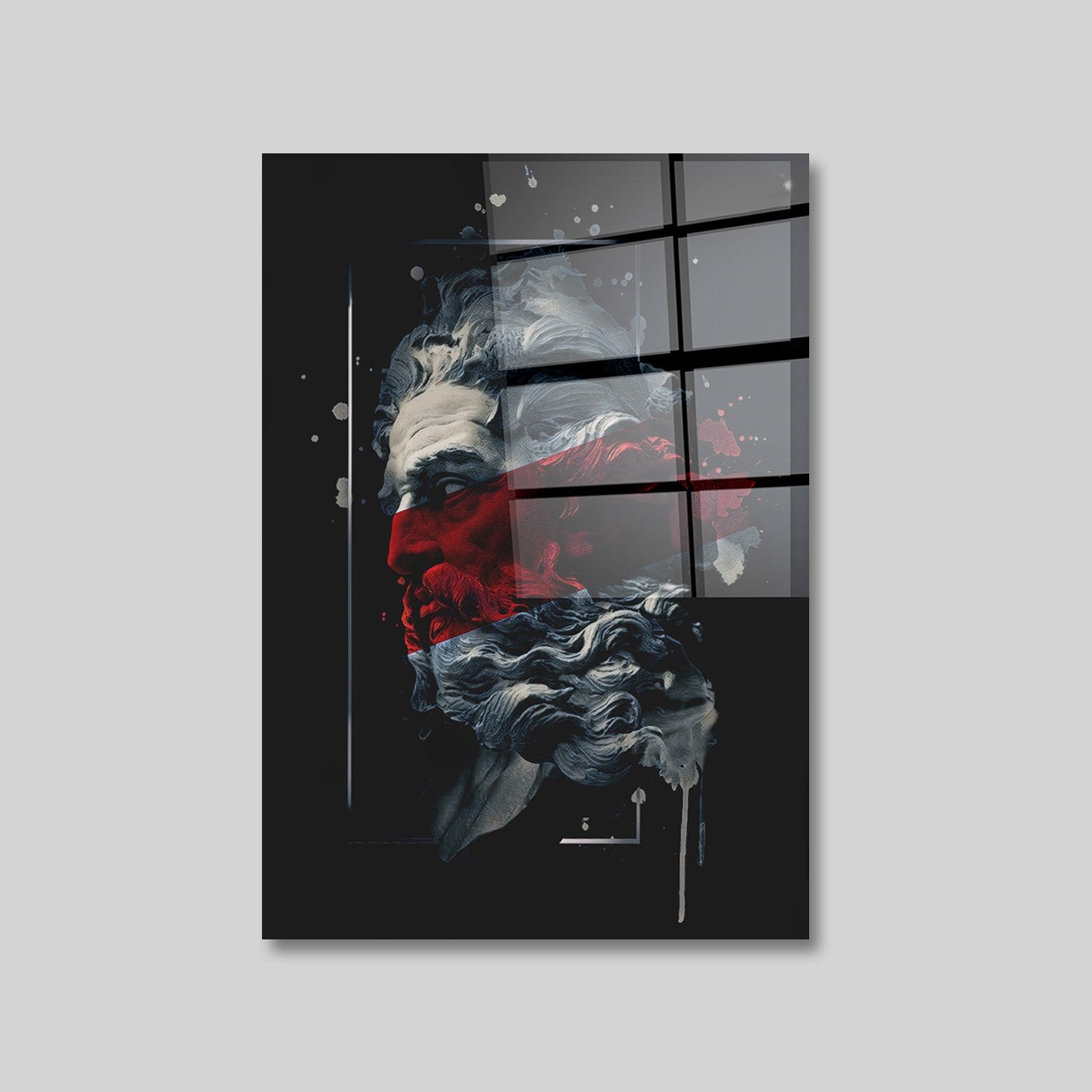 Quadro Decorativo em Vidro Temperado Multicolor 40x60cm - Arte Moderna para Parede
