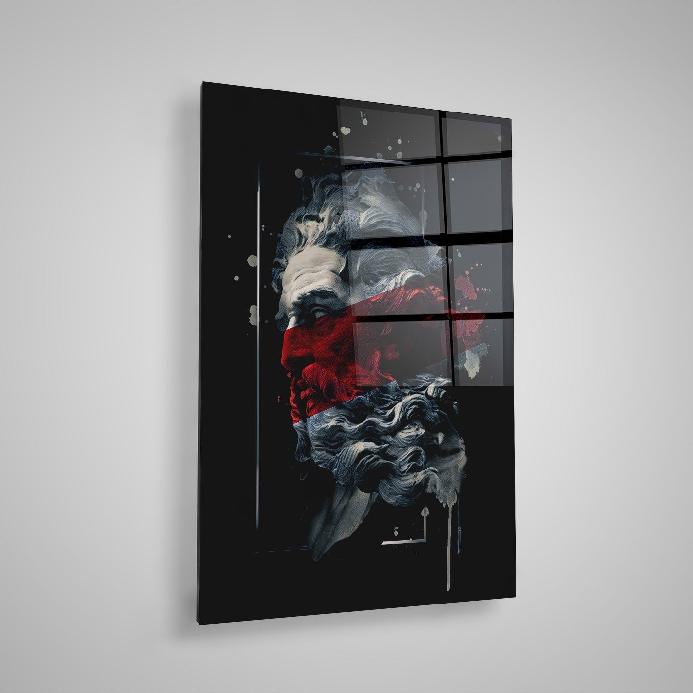 Quadro Decorativo em Vidro Temperado Multicolor 40x60cm - Arte Moderna para Parede