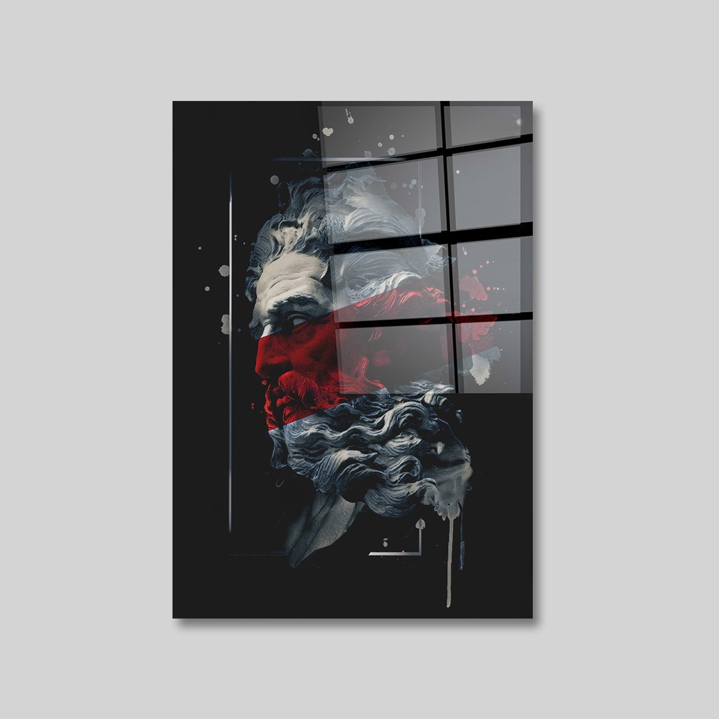 Quadro Decorativo em Vidro Temperado Multicolor 70x100cm - Arte Moderna para Parede