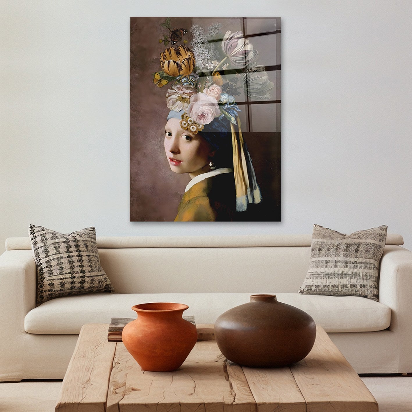 Quadro Decorativo em Vidro Temperado Multicolor 40x60cm - Arte Moderna para Parede