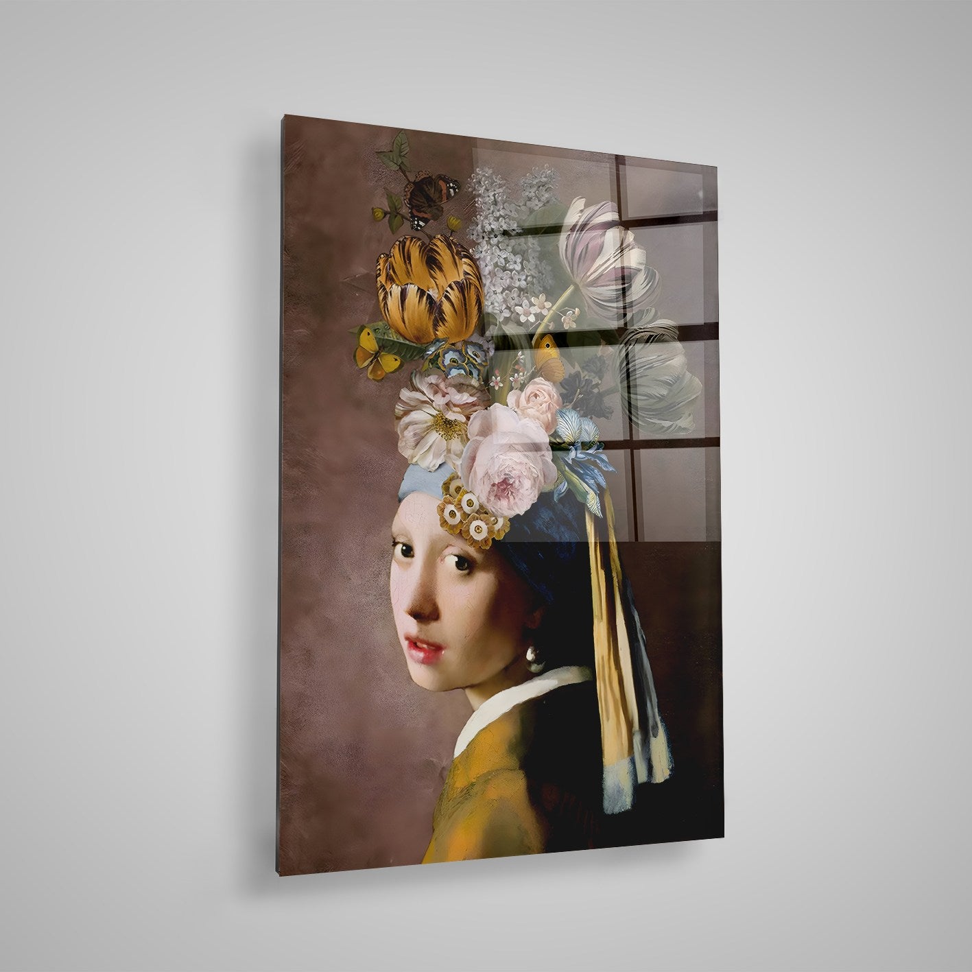 Quadro Decorativo em Vidro Temperado Multicolor 40x60cm - Arte Moderna para Parede